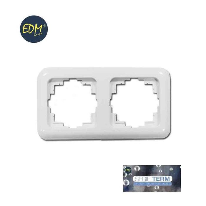 Marco 2 Elementos Empotrar "Serie Term" Blanco 80x150mm (Bolsa Blister)
