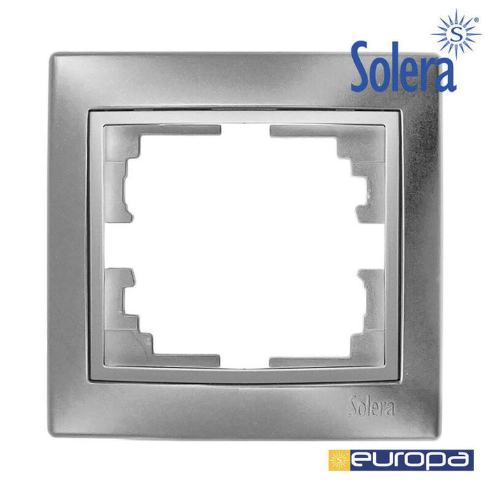 Marco Para 1 Elemento Plata 83x81x10mm. Serie Europa Solera Erp71au