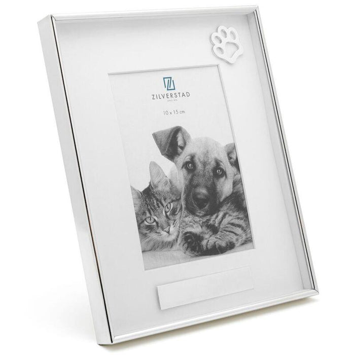 Marco Zilverstad Mascota Con Pata 10x15 Metal Retrato 7553231