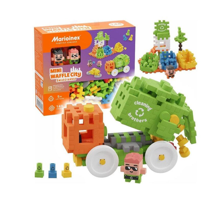 Marioinex Blocks Waffle  Mini - Garbage Truck 14