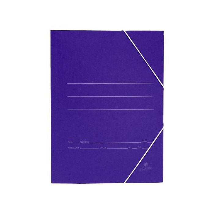 Mariola Carpeta Cartón Sencilla 500 Gr Gomas Folio Azul Mate -20u-