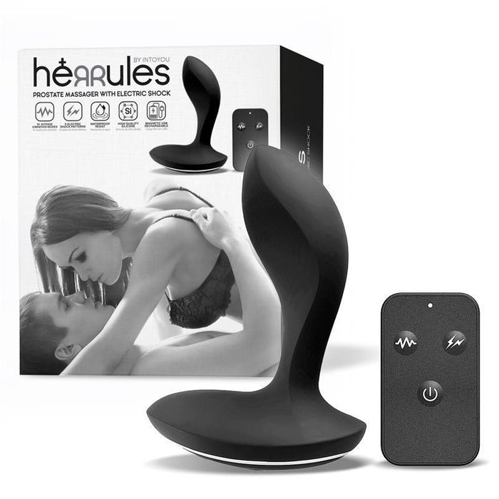 Masajeador Prostático  Herrules  Con Electro Shock Y Vibración Con Control Remoto