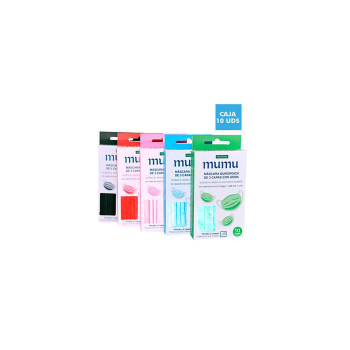 Mascarilla Higienica 3 Capas Adulto (Tipo Quirurgica)Tipo I Rosa Clip Nasal -Pack 10 Und-