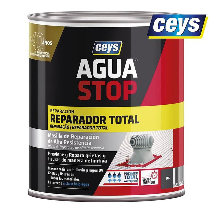 Masilla Agua Stop Reparador Total Gris 1 Kg
