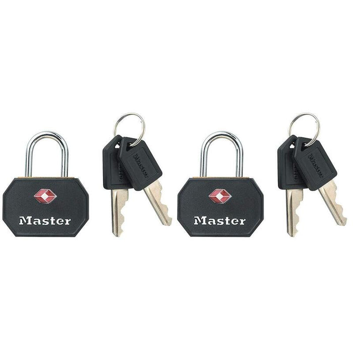 Master Lock Tsa Candados Negro, 4x3x2,2cm,2uds