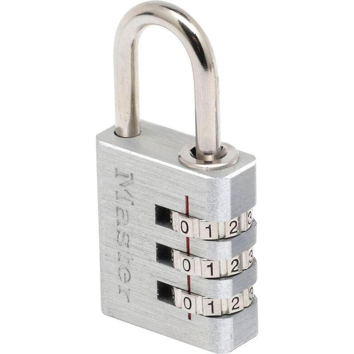 Master Lock Zahlenschl. Aus Alu. M. 3-Stell. Zahlenk. 7630eurd