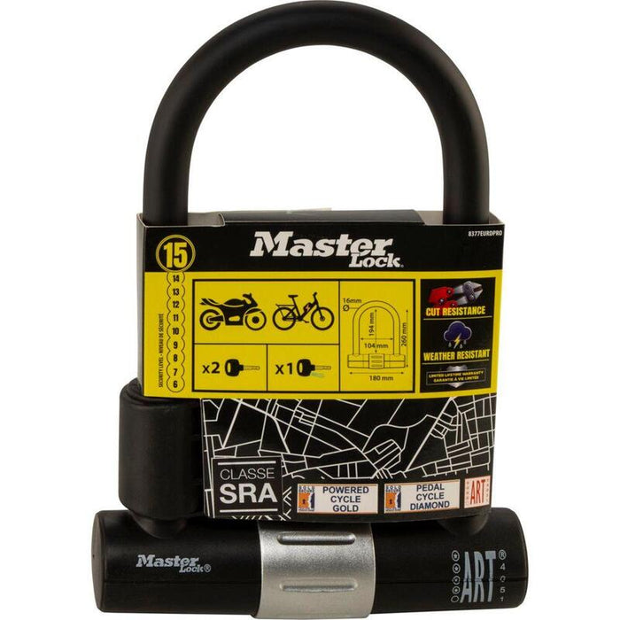 Master Lock Zertifiziertes Fahrrad-Bügelschloss