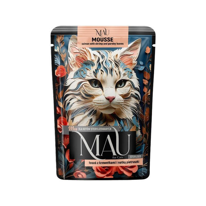 Mau Mus Losos Z Krewetkami I Natka Pietruszki Dla Kota Sterylizowanego 85g