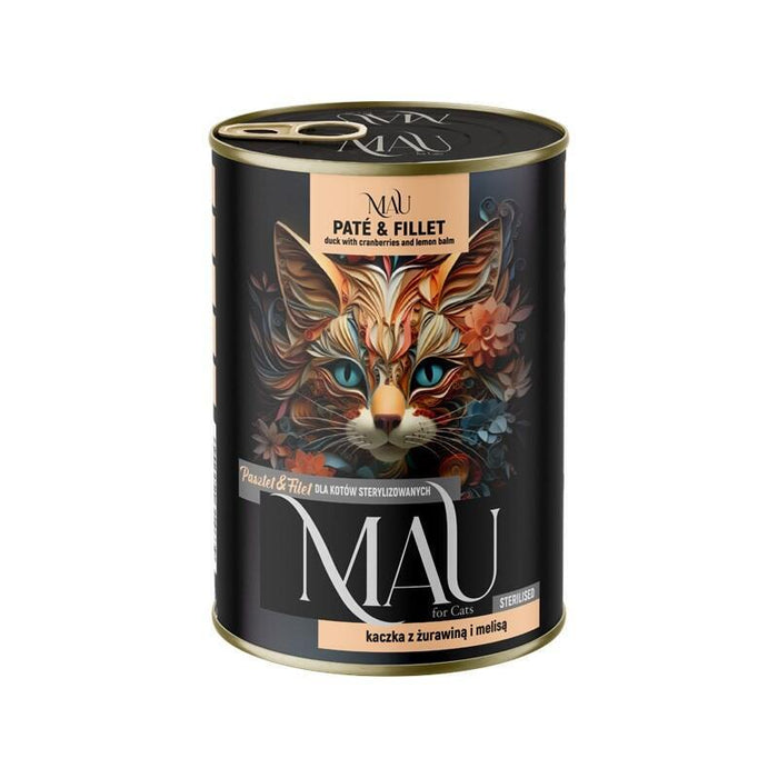 Mau Pate And Fillet Sterilised Duck With Cranberries And Lemon Balm - Comida Húmeda Para Gatos - 400g