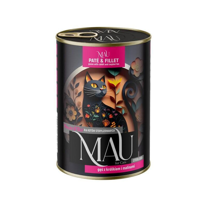Mau Pate And Fillet Sterilised Goose With Rabbit And Raspberries - Comida Húmeda Para Gatos - 400g