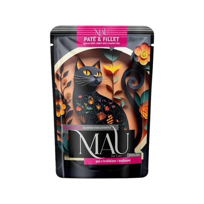 Mau Pate And Fillet Sterilised Goose With Rabbit And Raspberries - Comida Húmeda Para Gatos - 85g