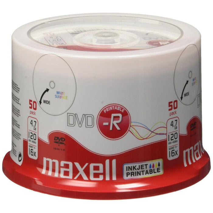 Maxell Dvd-R 4.7, Inkjet Blanco, Cake 50