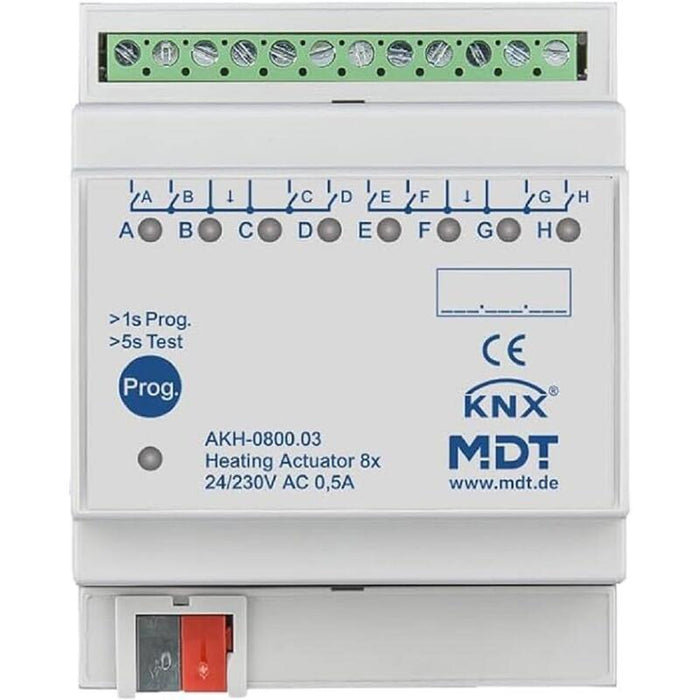 Mdt Akh-0800.03 Actuador De Calefacción 8-Vías, 4te, Reg, 24-230vac