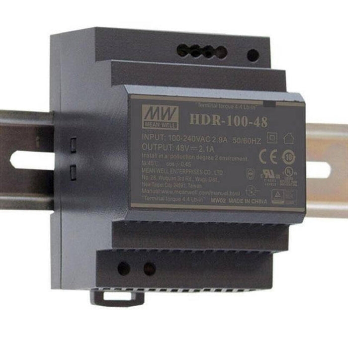 Mean Well Hdr-100-12n Fuente Alimentación Conmutada Para Carril Din 90w 12vdc 7.5a