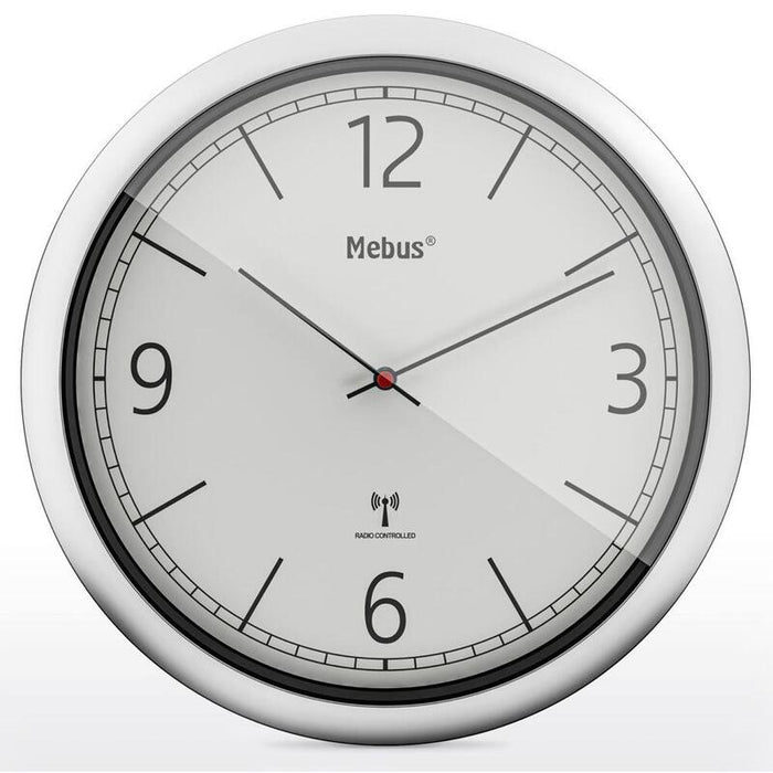 Mebus 19810 Reloj De Pared Radio Gris/Plata