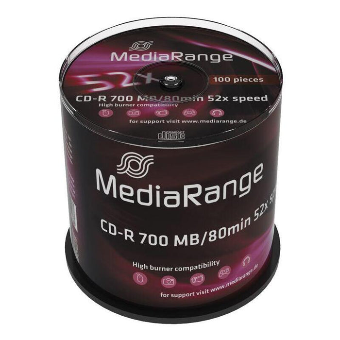 Mediarange Cd-R 700mb 100pcs Spindel 52x