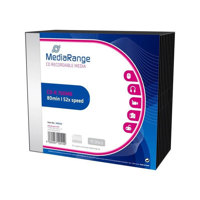 Mediarange Cd-R 700mb  10pcs Slimcase 52x