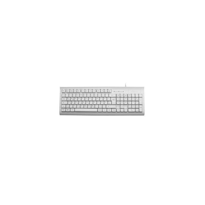 Mediarange Teclado Usb 2.0 Con Chip-Lector De Tarjetas Blanco