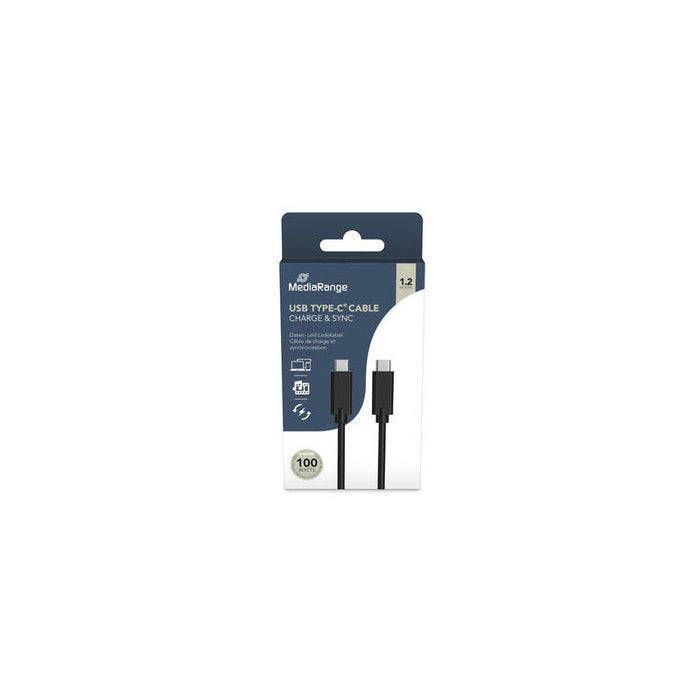 Mediarange Usb-C Lade-/Cable De Datos Usb 3.1 10gbit/S 1,2m Sw