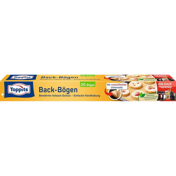 Melitta Toppits 3d-Backpapier Bögen (Braun, 42x38cm, 20 Stück) 200372