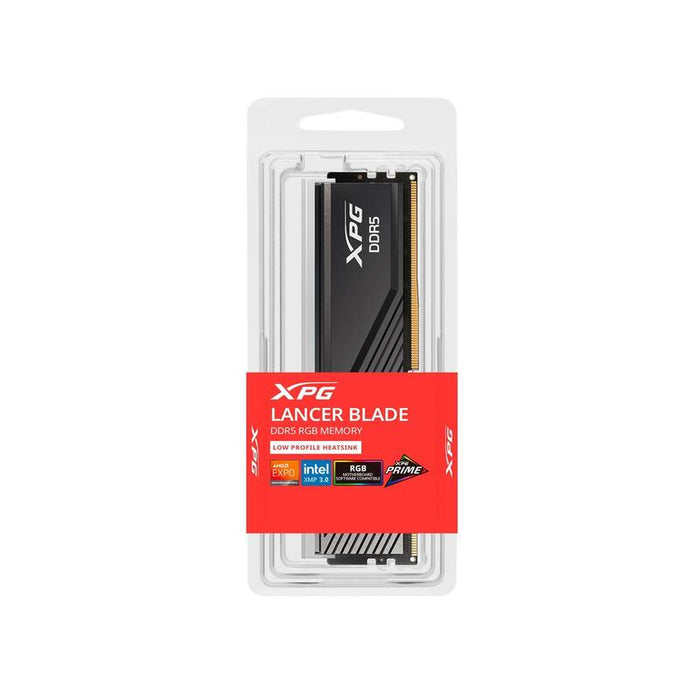 Memoria  Adata Dimm 24 Gb Ddr5-6000 (Negro, Ax5u6000c3624g-Slabrbk, Xpg Lancer Blade Rgb, Intel Xmp) Ax5u6000c3624g-Slabrbk