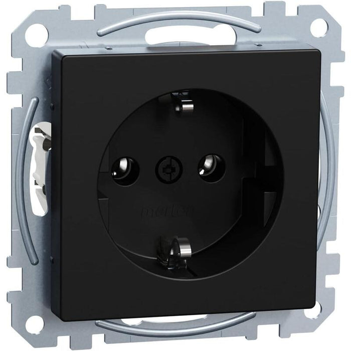 Merten Meg2301-0403 Schuko-Toma De Corriente, Bornes De Conexión Rápida, Negro Mate, System M