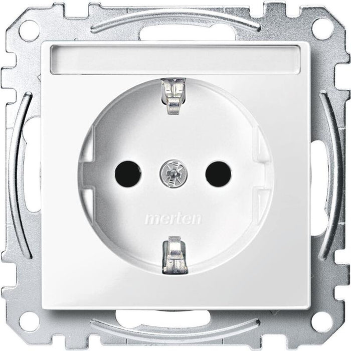 Merten Meg2302-0319 Schuko-Toma De Corriente Con Schriftfeld Blanco Polar