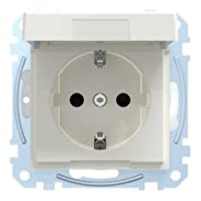 Merten Meg2314-0319 Schuko-Toma De Corriente Con Tapa Abatible, Ip44 Pola