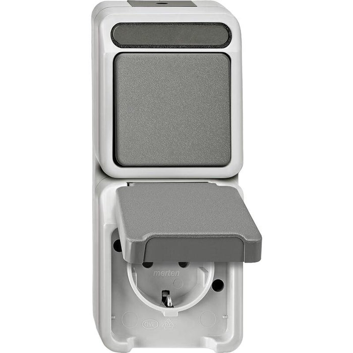 Merten Meg3495-8029 Kombination Schuko-Wechselschalter