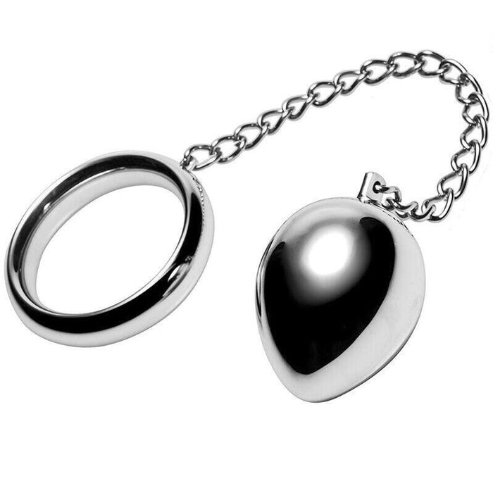 Metal Hard - Cock Ring 45mm + Cadena Con Bola Metal