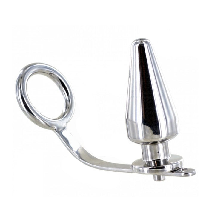 Metalhard Anillo Acero Con Plug Anal 45 X 50mm