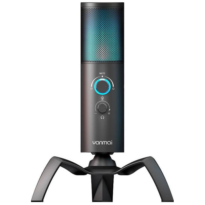 Micrófono Gaming Yanmai Q18 Rgb Streaming/Estudio