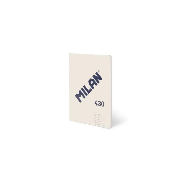 Milan 430 Libreta Encolada Formato A5 Cuadricula 5x5 - 48 Hojas De 95 Gr/M2 - Microperforado - Tapa Blanda - Beige