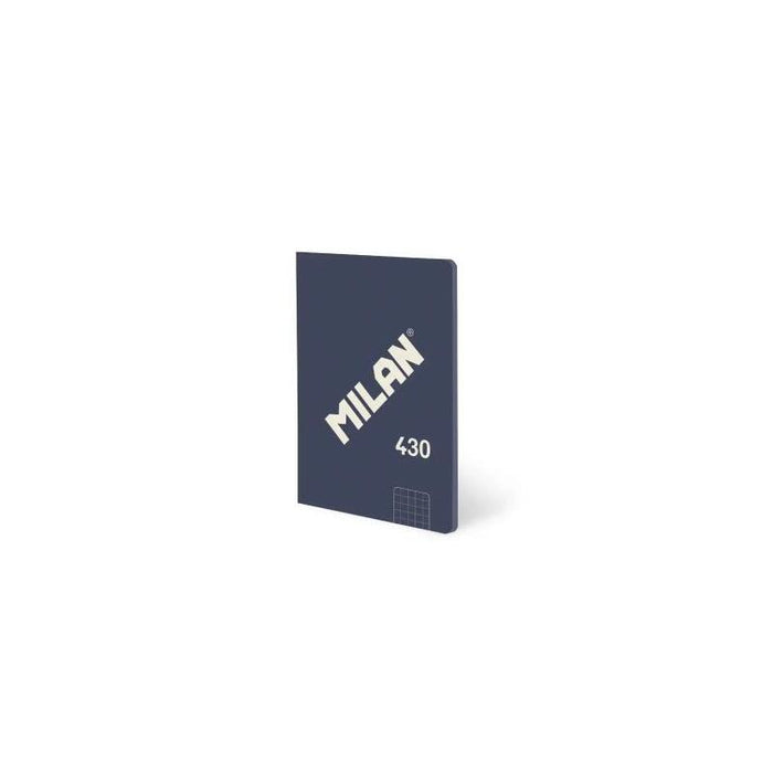 Milan 430 Libreta Encolada Formato A6 Cuadricula 5x5 - 48 Hojas De 95 Gr/M2 - Microperforado - Tapa Blanda - Azul