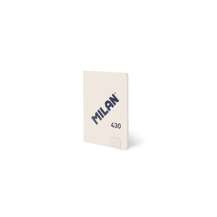 Milan 430 Libreta Encolada Formato A6 Cuadricula 5x5 - 48 Hojas De 95 Gr/M2 - Microperforado - Tapa Blanda - Beige