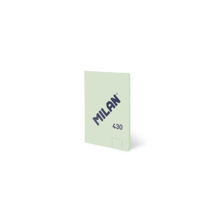 Milan 430 Libreta Encolada Formato A6 Hojas Blancas - 48 Hojas De 95 Gr/M2 - Microperforado - Tapa Blanda - Verde