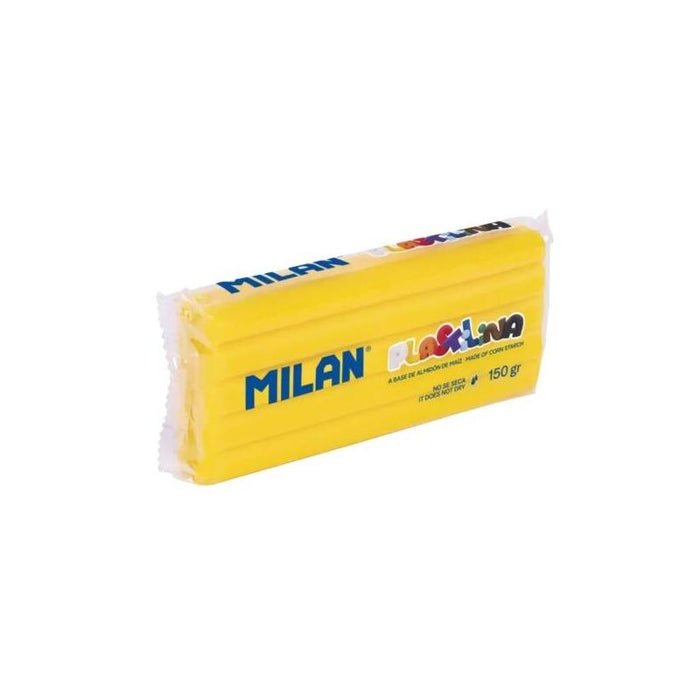 Milan Barra De Plastilina De 150gr - Base De Almidon De Maiz - Sin Gluten - Mezclables - Amarillo