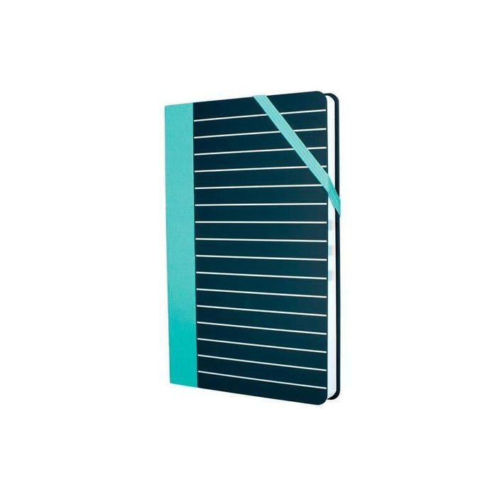 Milan Libreta Paperbook Mediana 208 Pag Cierre Con Goma 21x14,6x1,6 Cm Stripe