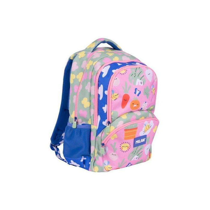 Milan Mochila Escolar 4 Cremalleras 25l Serie Especial Green & Grow