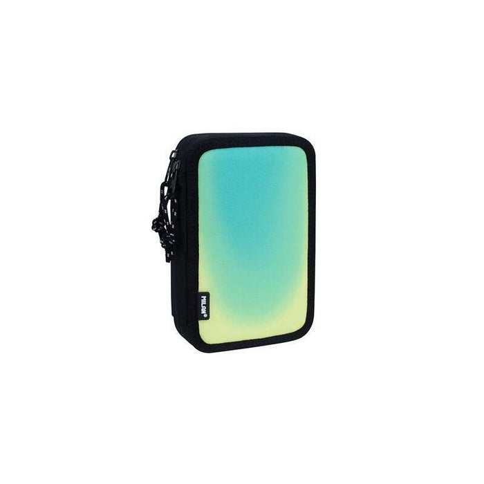 Milan Plumier 2 Pisos C/Contenido Sunset Negro/Verde