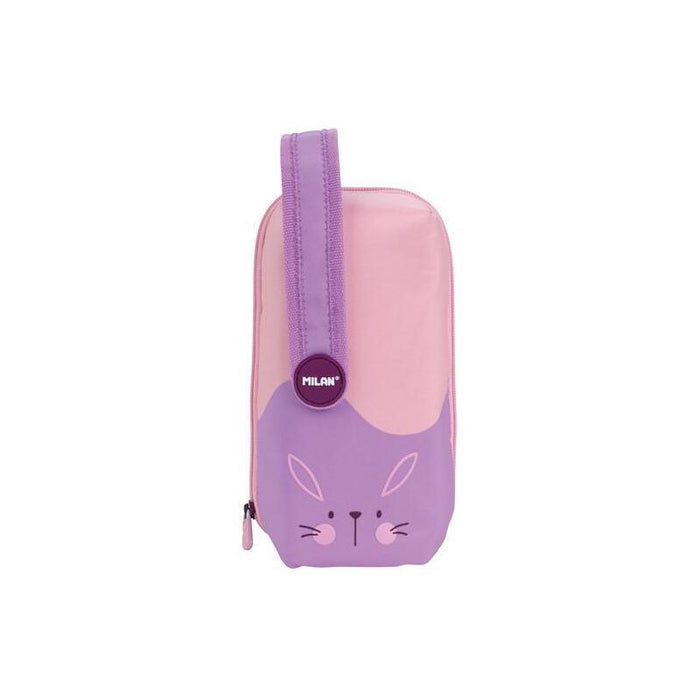 Milan Portatodo Kit 4 Estuches C/Contenido Serie Especial Fun Animals Violeta