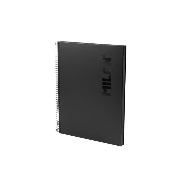 Milan Shadow Cuaderno Espiral Formato A4 Pautado 1 Linea - 80 Hojas De 95 Gr/M2 Microperforadas Y Con 4 Taladros - Tapa