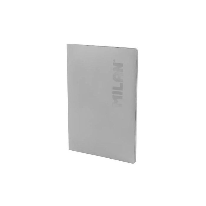 Milan Shadow Libreta Encolada Formato A4 Cuadricula 5x5mm - 48 Hojas De 95 Gr/M2 Microperforadas - Gris