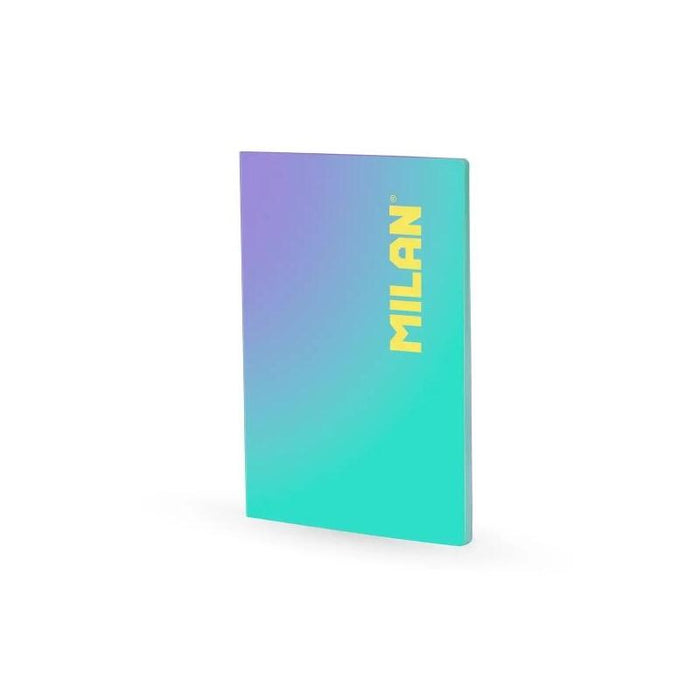 Milan Sunset Libreta Encolada Formato A4 Pautado 7mm - 48 Hojas De 95 Gr/M2 Microperforadas - Turquesa/Violeta