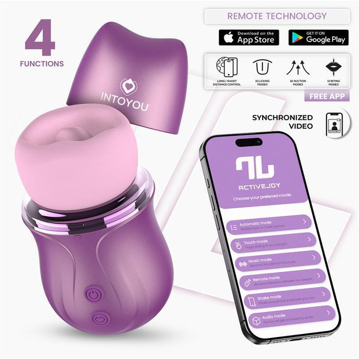 Mimi Estimulador Con Licking, Biting, Succión Y Vibración Usb-C Con App