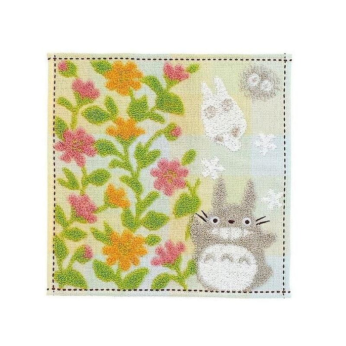 Mini Toalla Totoro Gris Jardin De Flores 25x25 Cm Mi Vecino Totoro