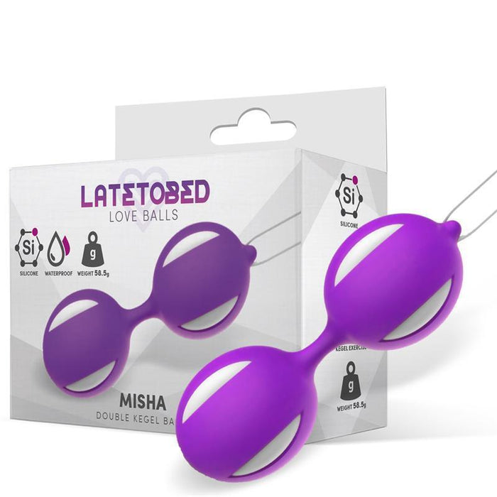 Misha Bola De Kegel Doble Silicona Púrpura