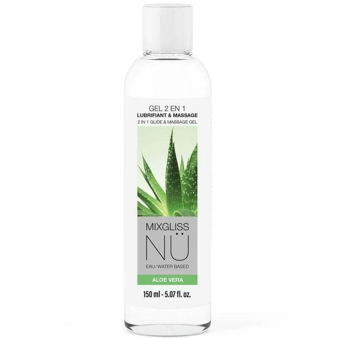 Mixgliss - Gel Nü 2 En 1 Lubricante Base Agua Y Masaje Nuru Aloe Vera 150 Ml