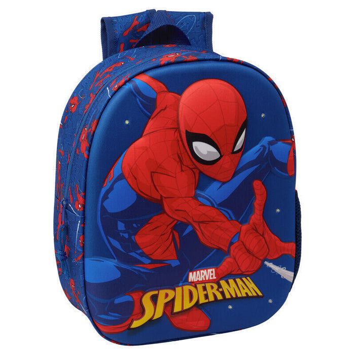 Mochila 3d Led Spiderman Marvel 33cm