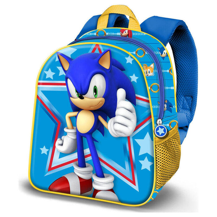 Mochila 3d Star Sonic The Hedgehog 31cm